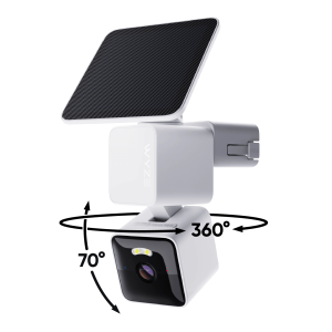 Wyze Solar Cam Pan 2K, 360° Pan & 70° Tilt Outdoor Security Camera, Solar-Powered, AI Tracking, Color Night Vision, IP65 Weatherproof